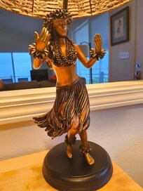 Lamp in the study. It was wonderful to see the artwork throughout the place.