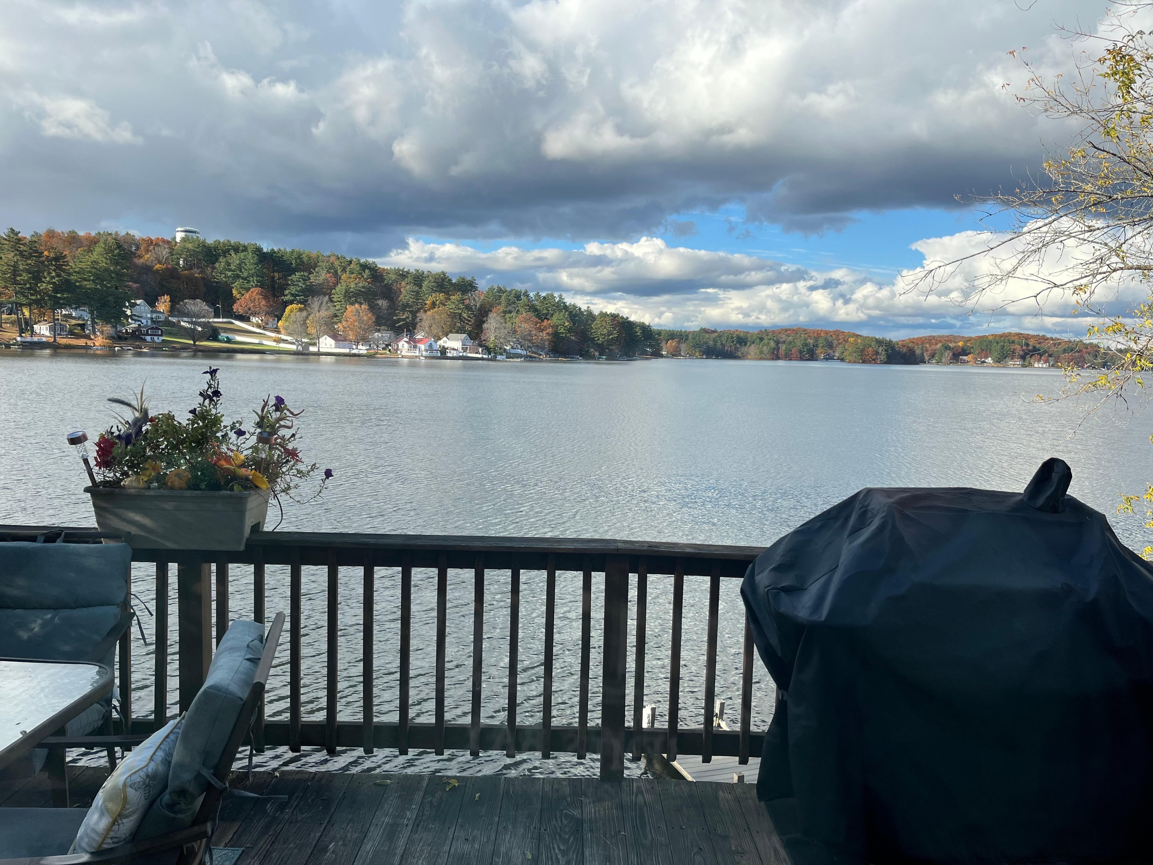 Fall foliage and calm lake, beautiful!