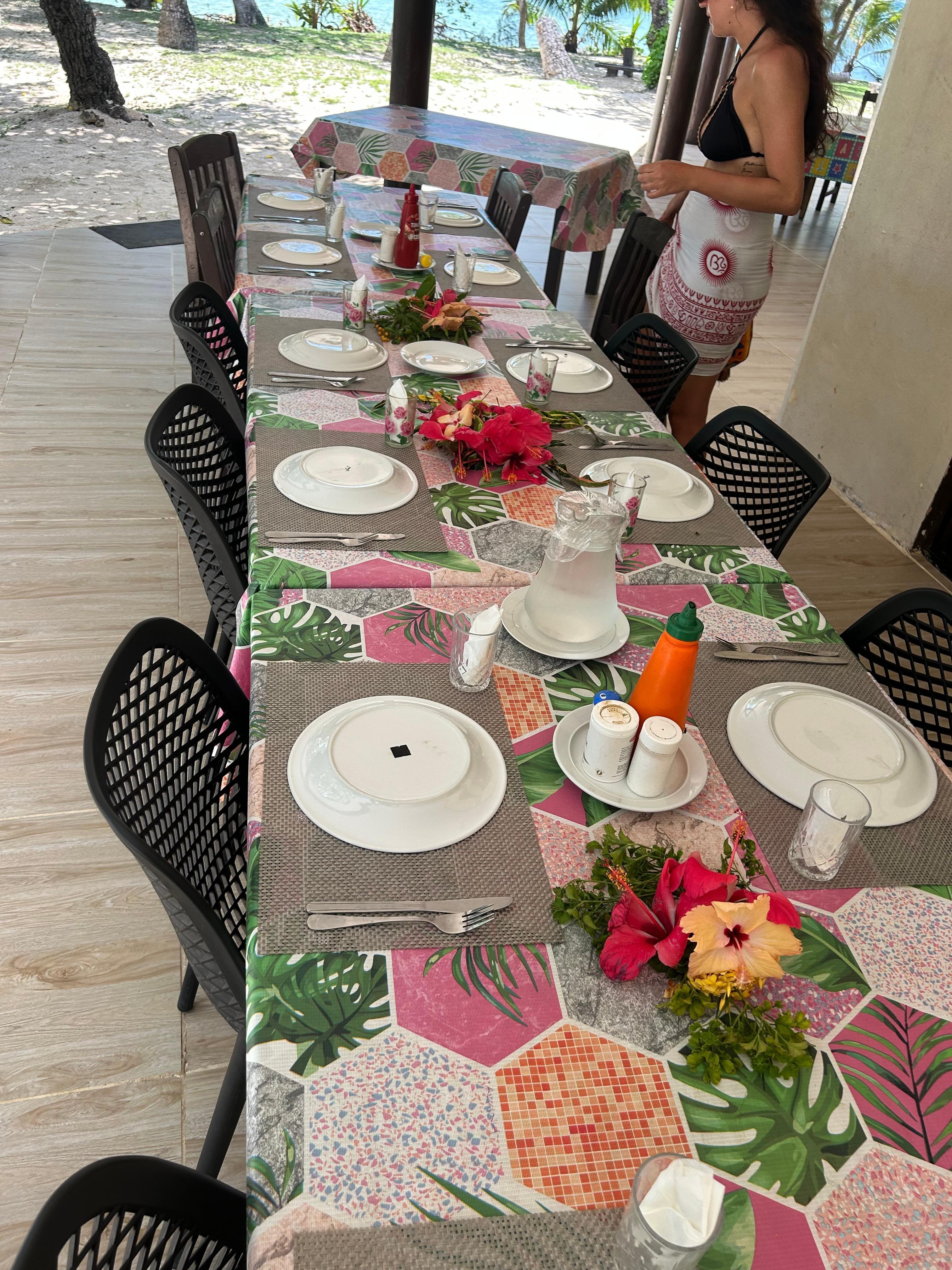 Lovely table setup for each meal