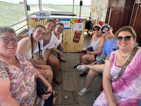 Dolphin tour on our first full day in Galveston.