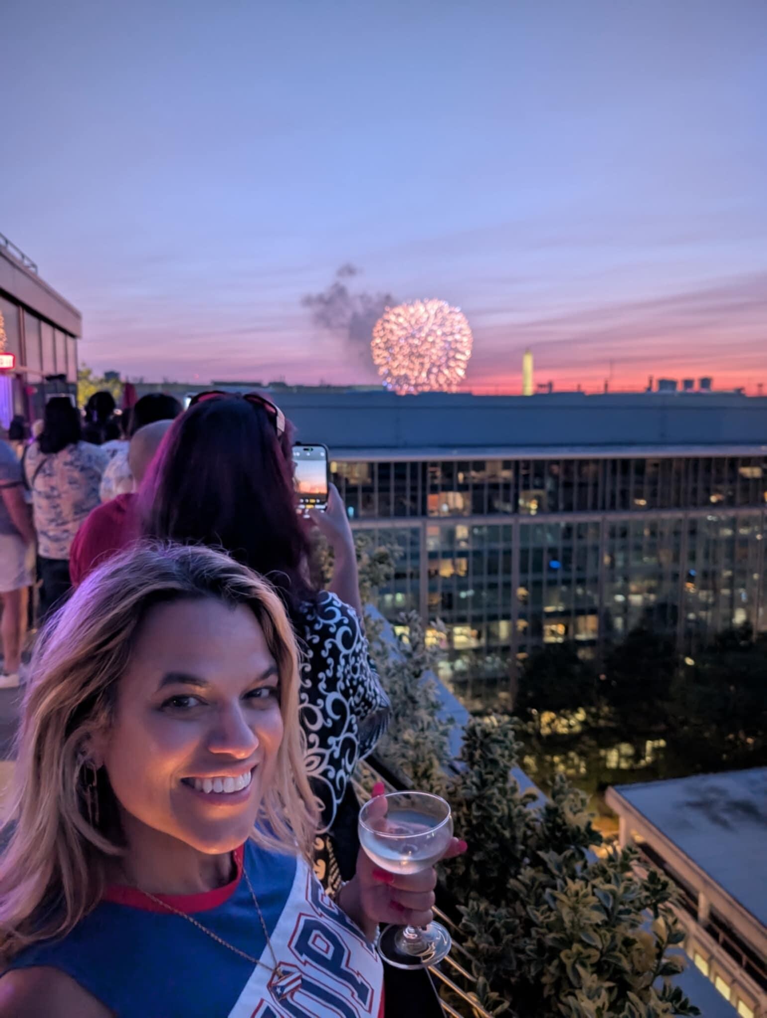 Perfect spot to watch the fireworks.
