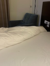 bed linen with stain