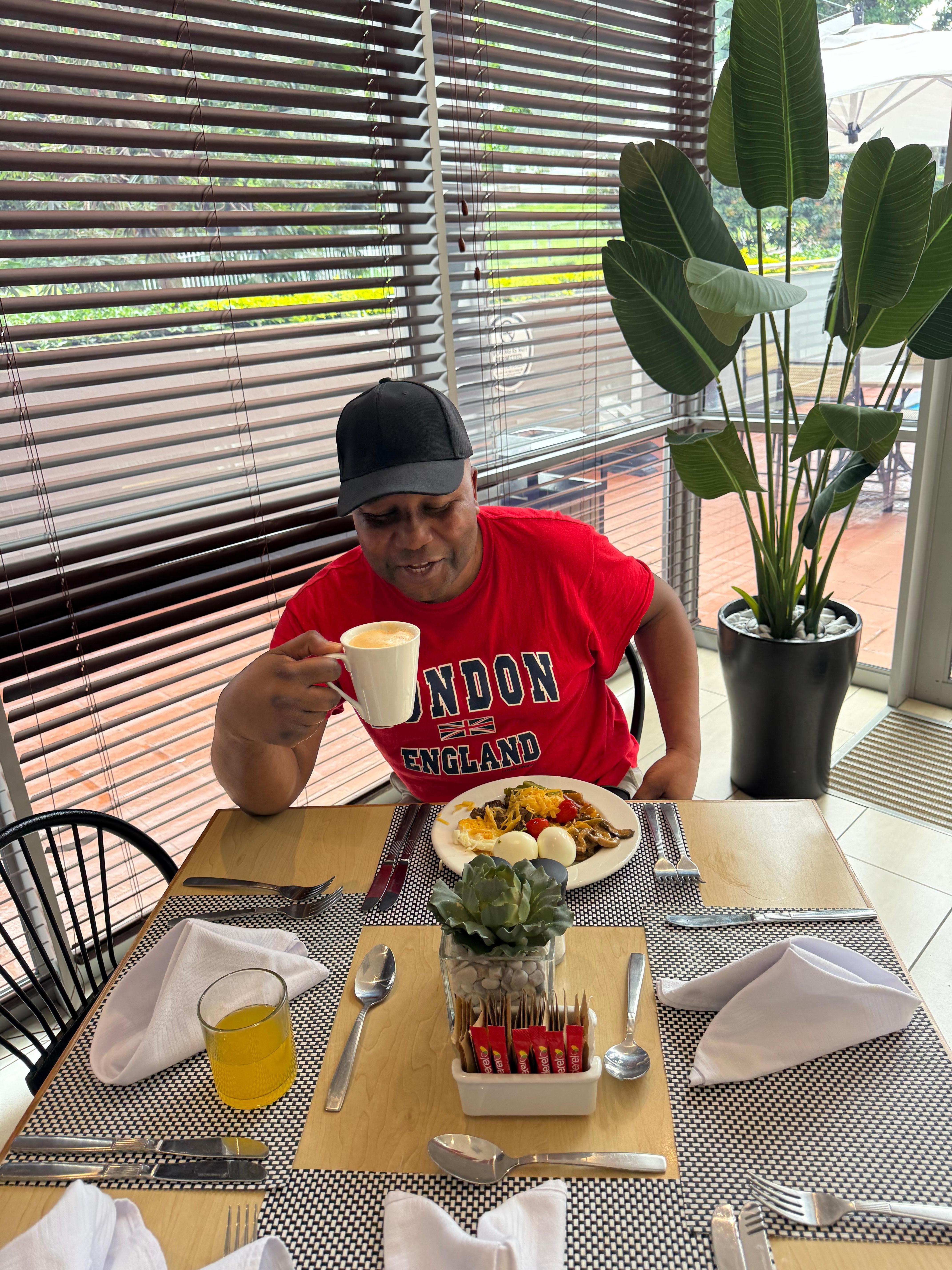 Nice breakfast served every morning. 