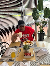 Nice breakfast served every morning.