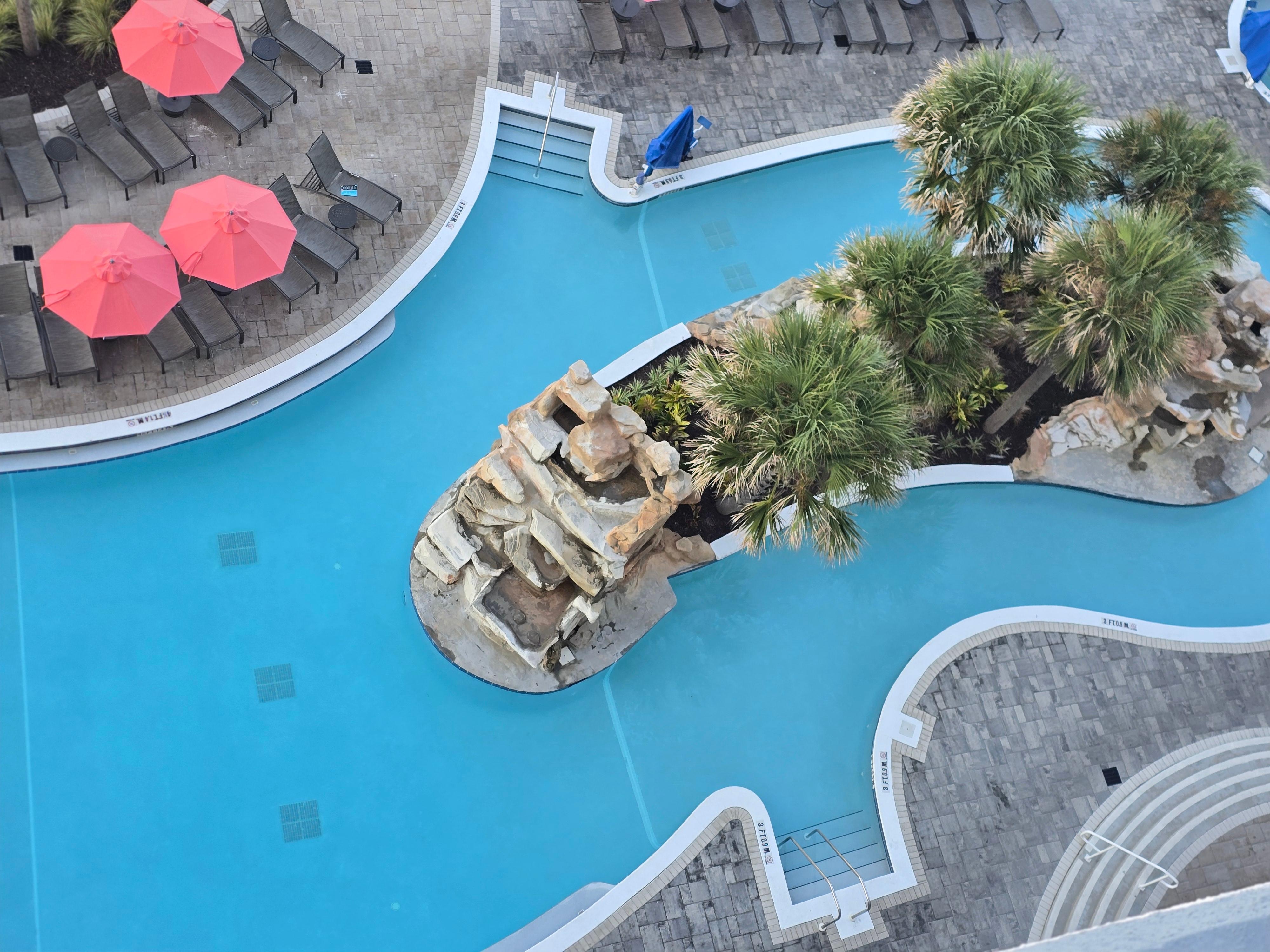 Balcony view swimming pool 