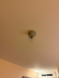 Smoke detector covered with a sock