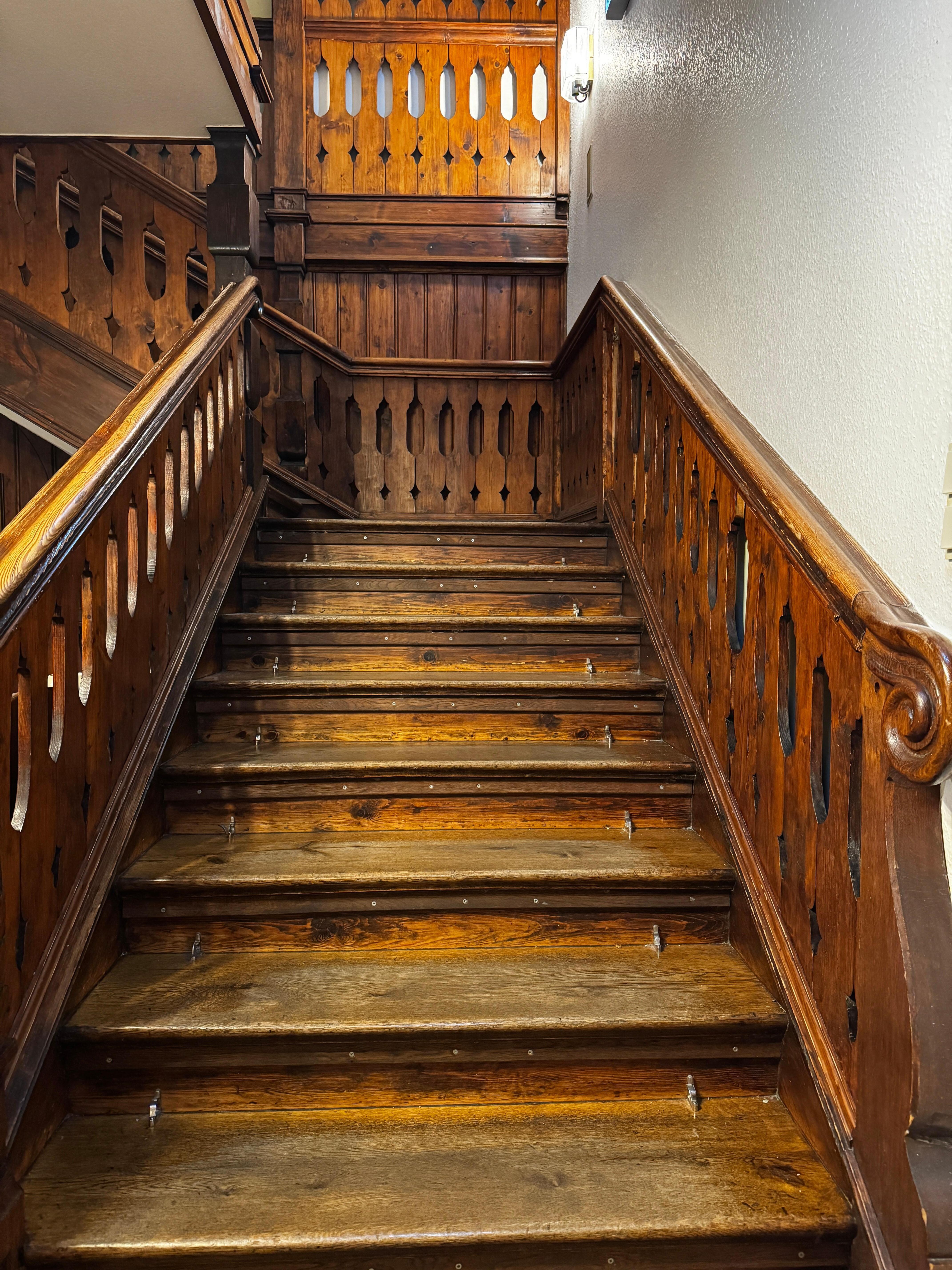 Staircase to our room in the old historical building 