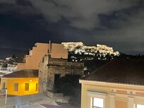 View from our 2nd floor balcony - Acropolis view room