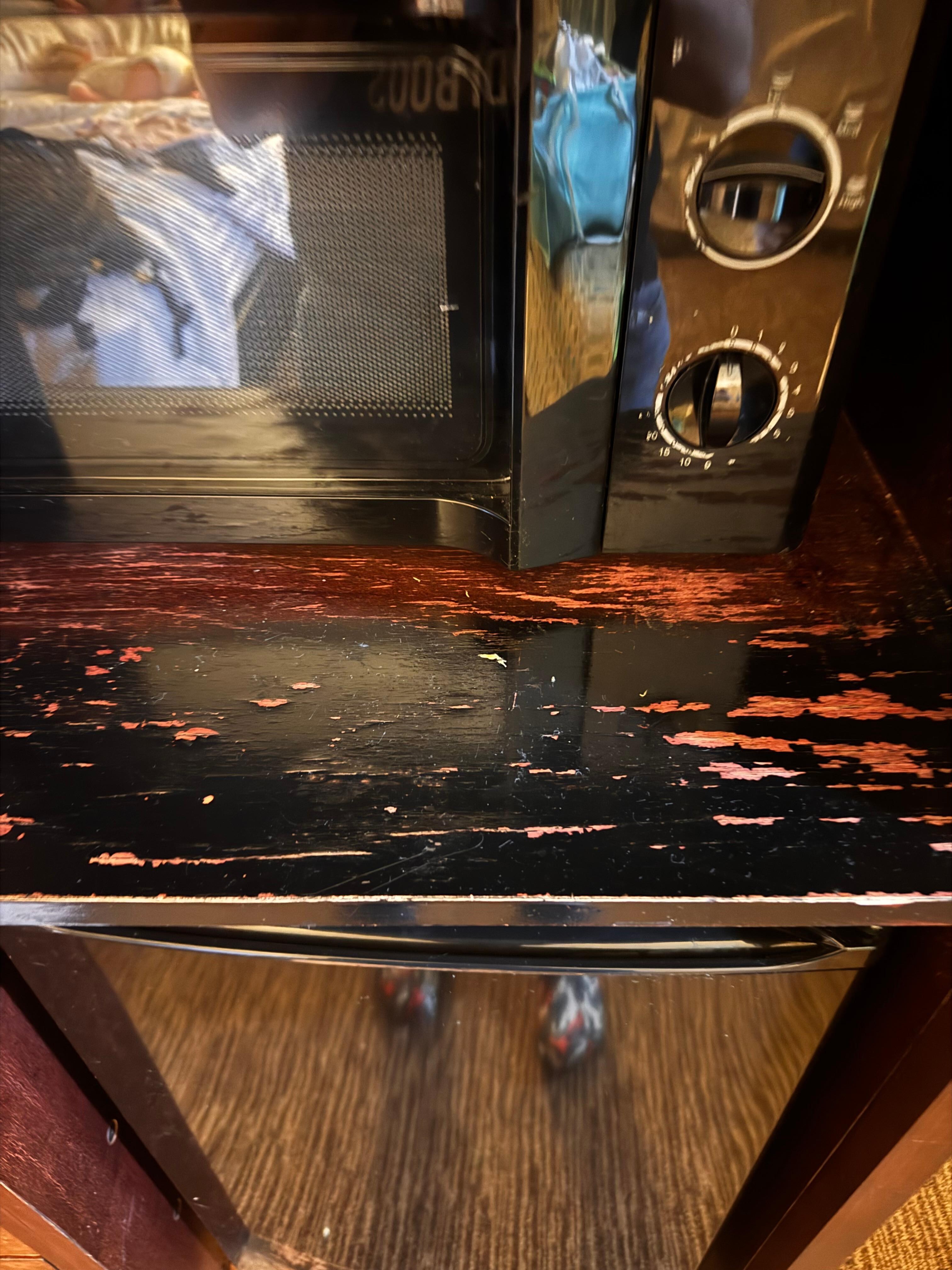 Chipping pain on dresser