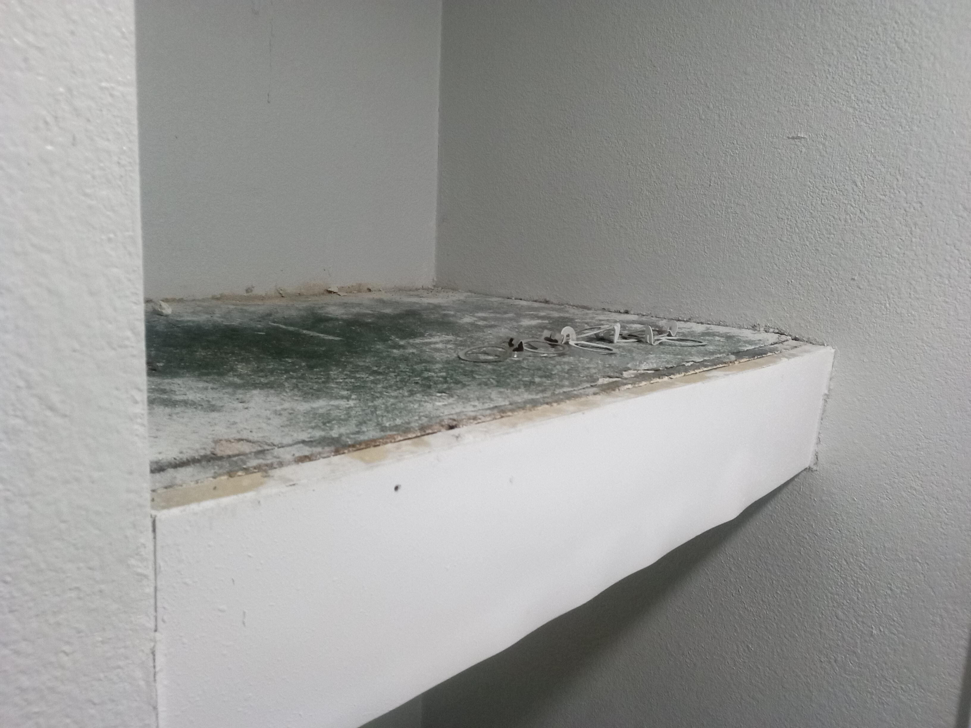 Shelf above non-existent coat closet