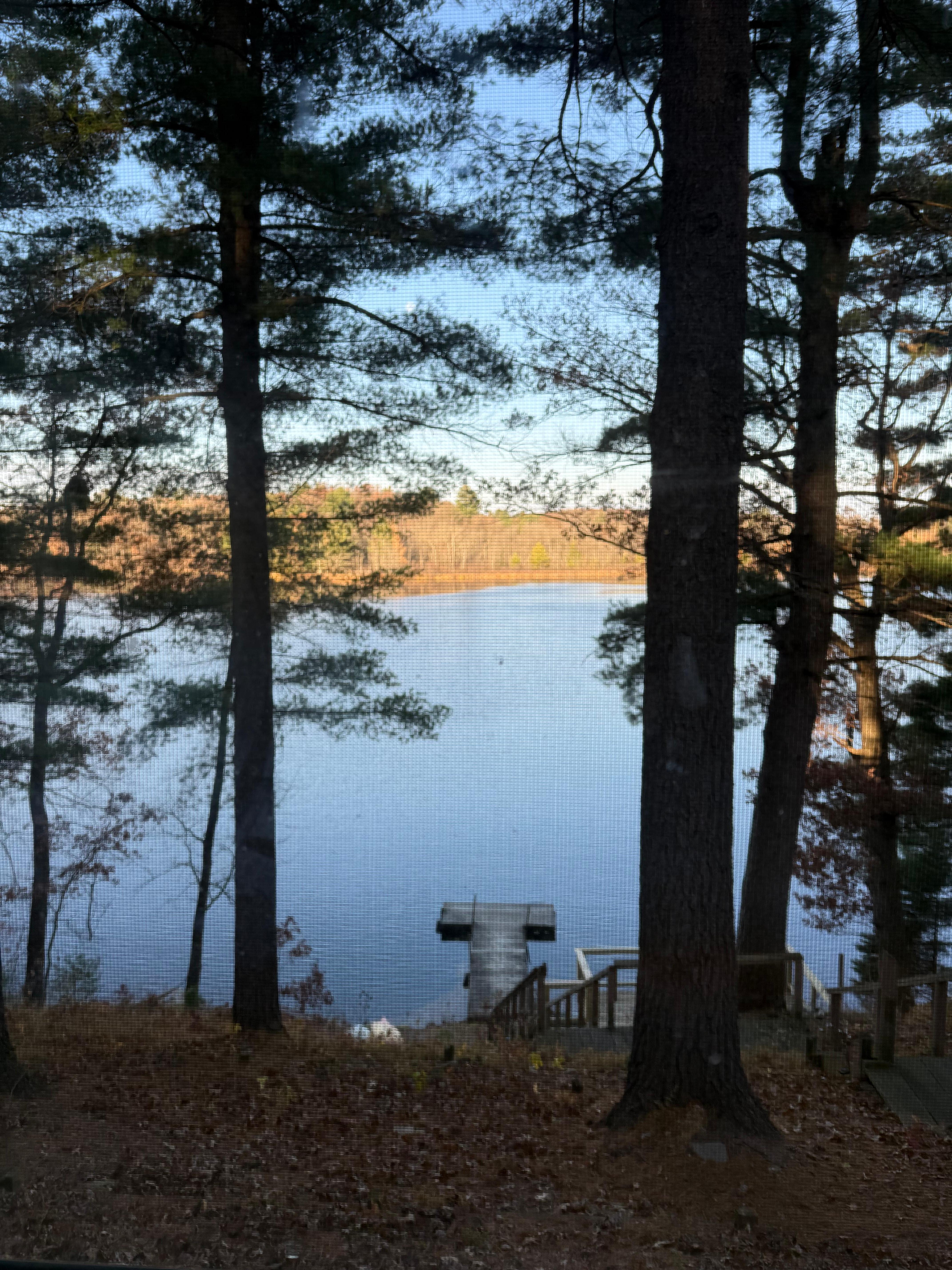 View from the Liten Stuga of Lake / Dock