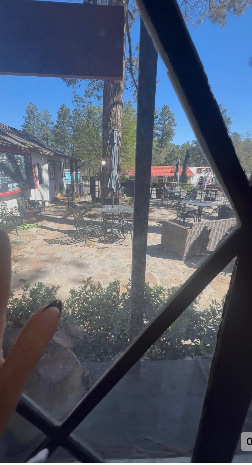 People watch from the living room 