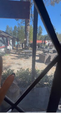 People watch from the living room