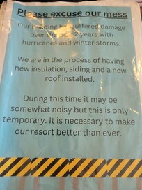 Your ongoing not in description mentioned repairs.