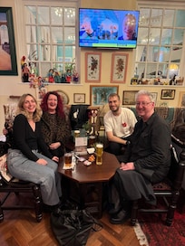 Having drinks in the bar