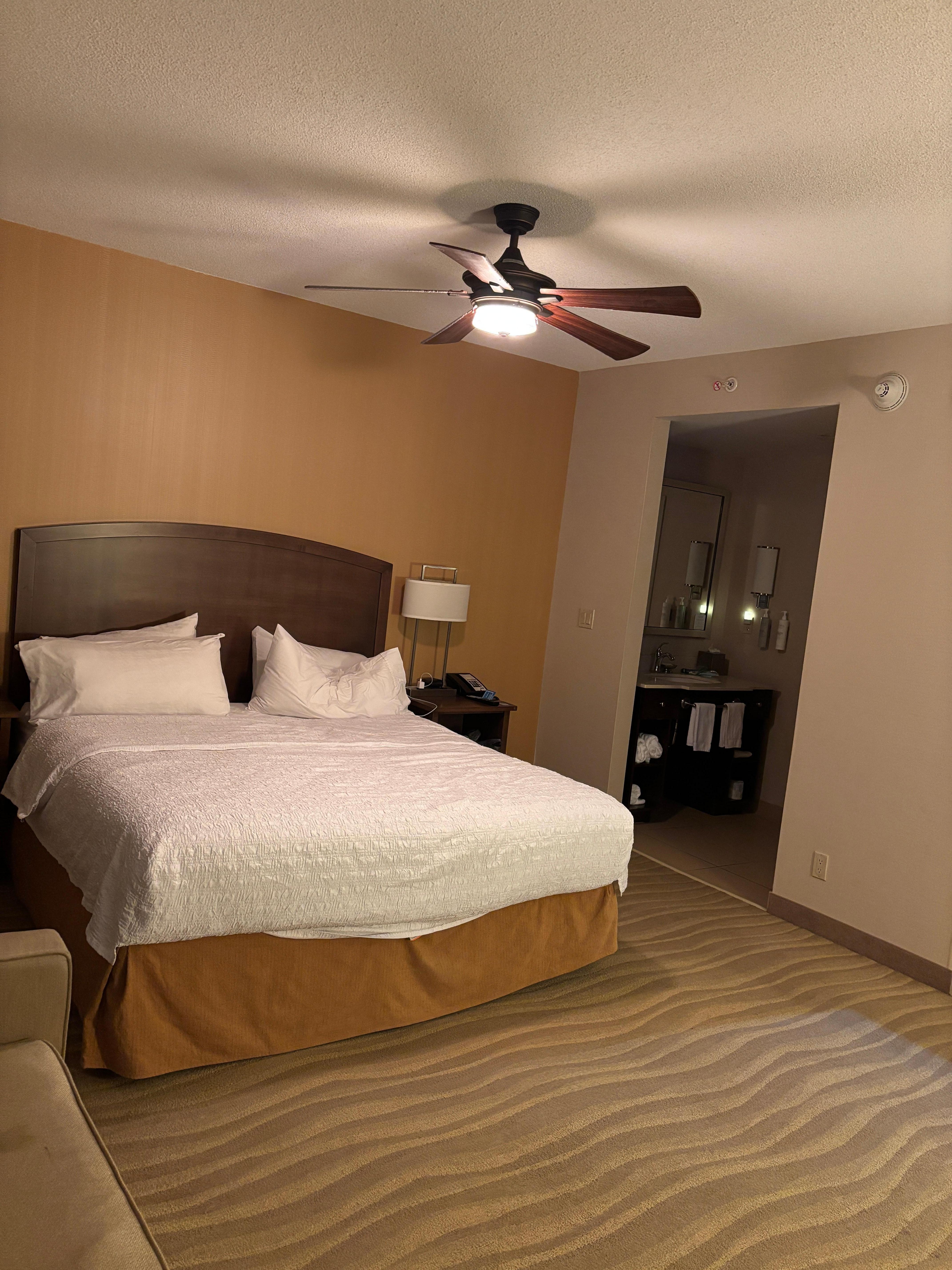 King size bed.