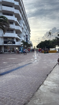 The beach boardwalk close to hotel