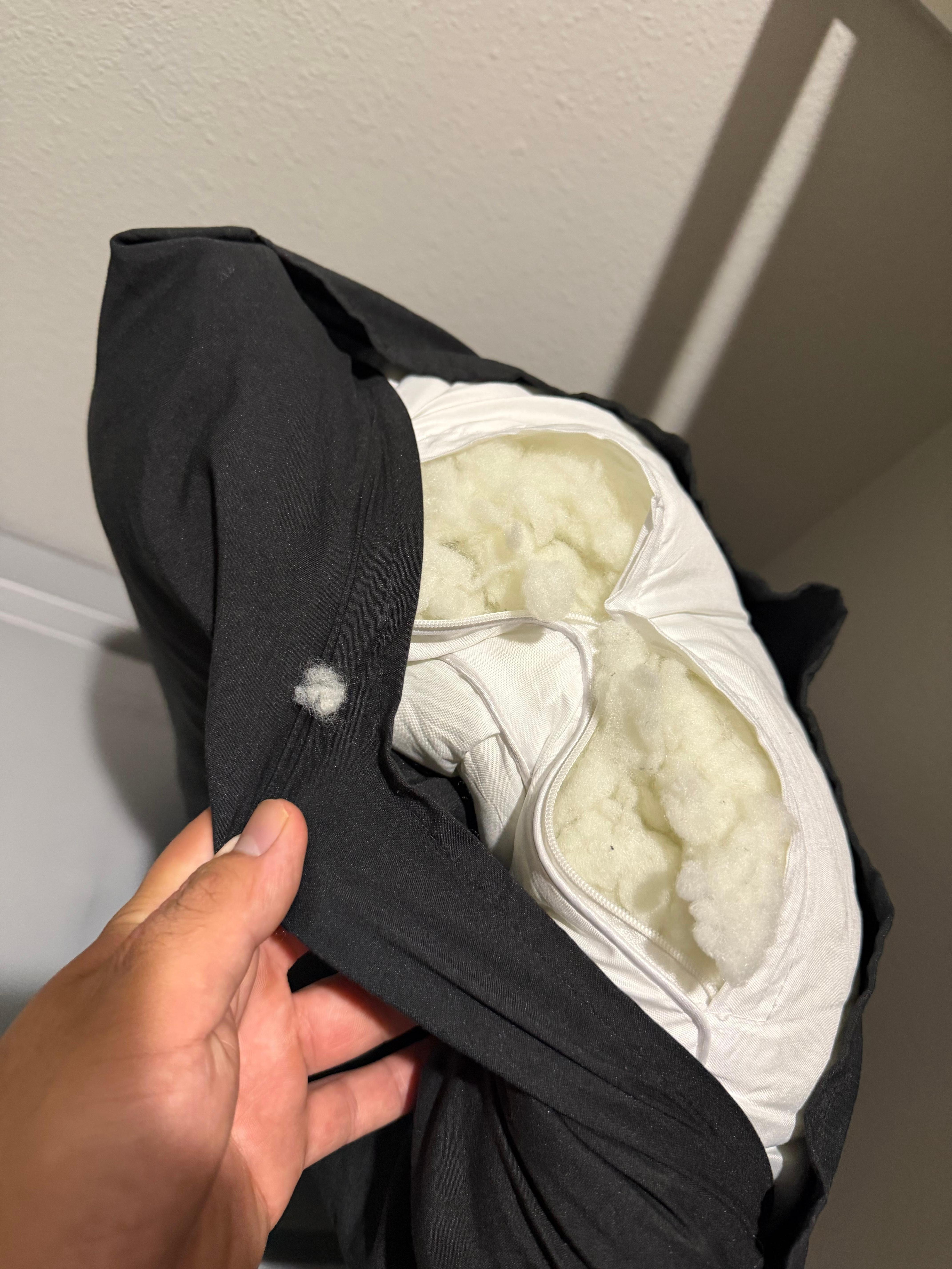 Pillows were torn and very uncomfortable 