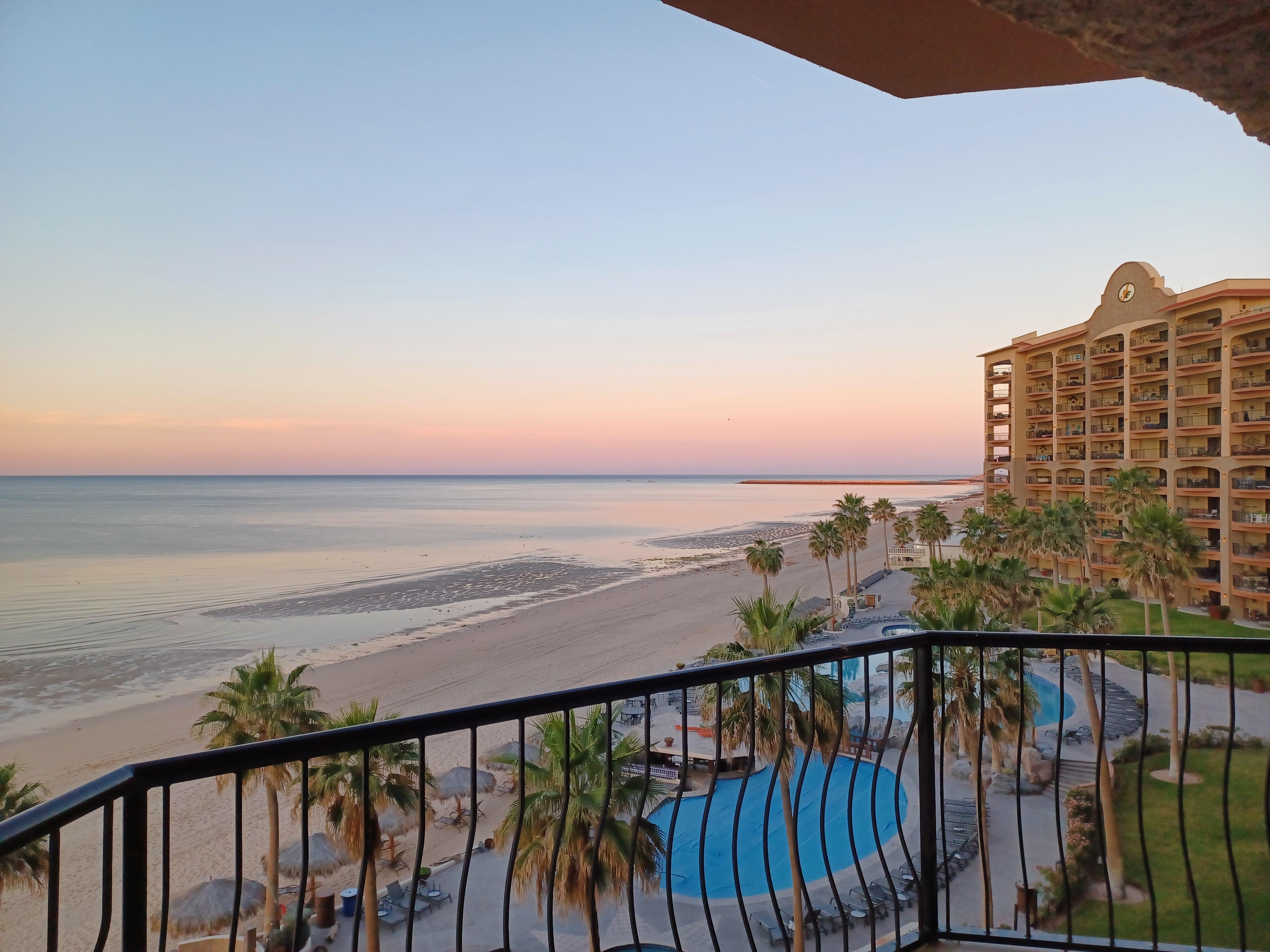 Sunset from the balcony. 