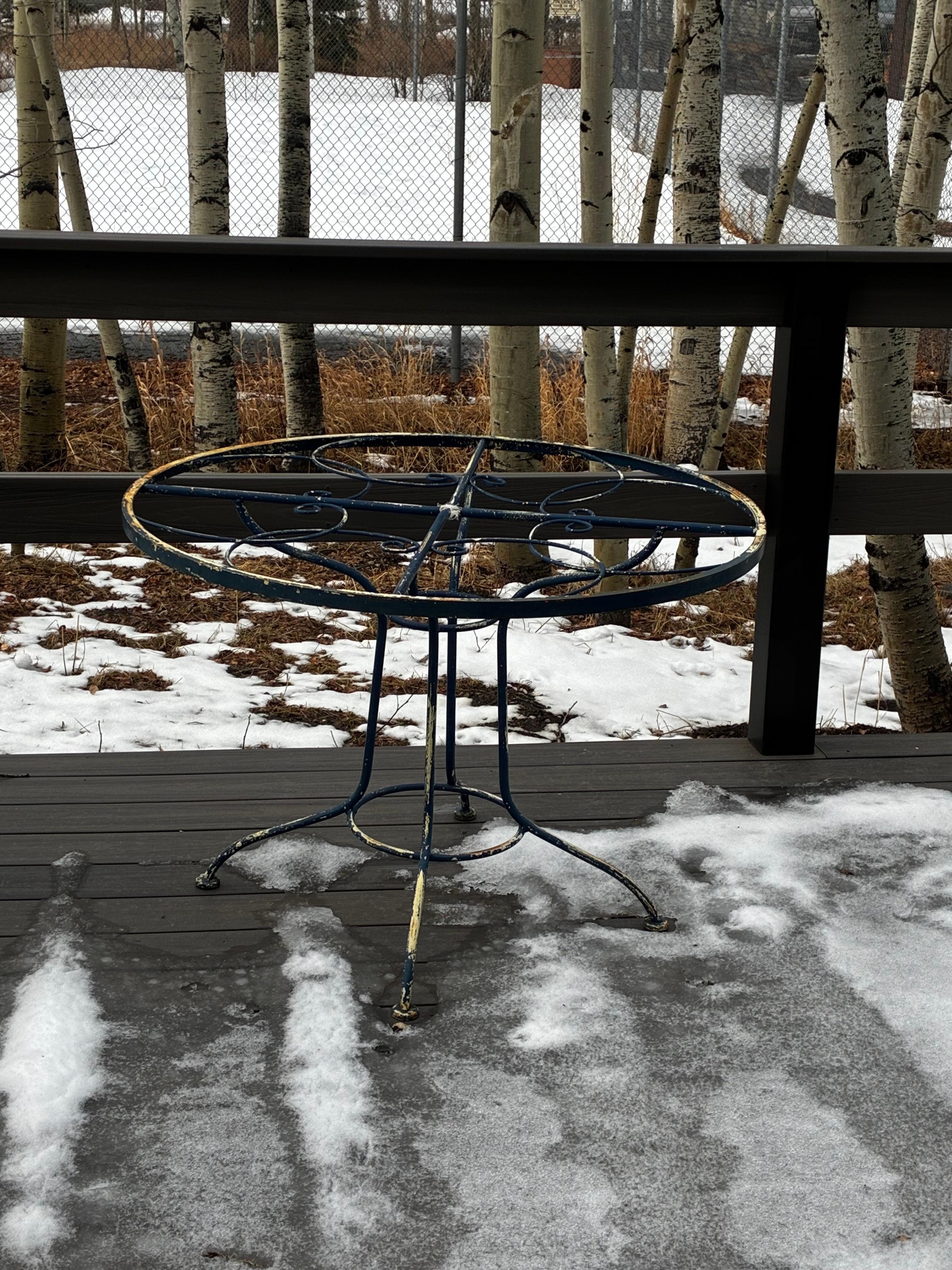 Unusable patio table