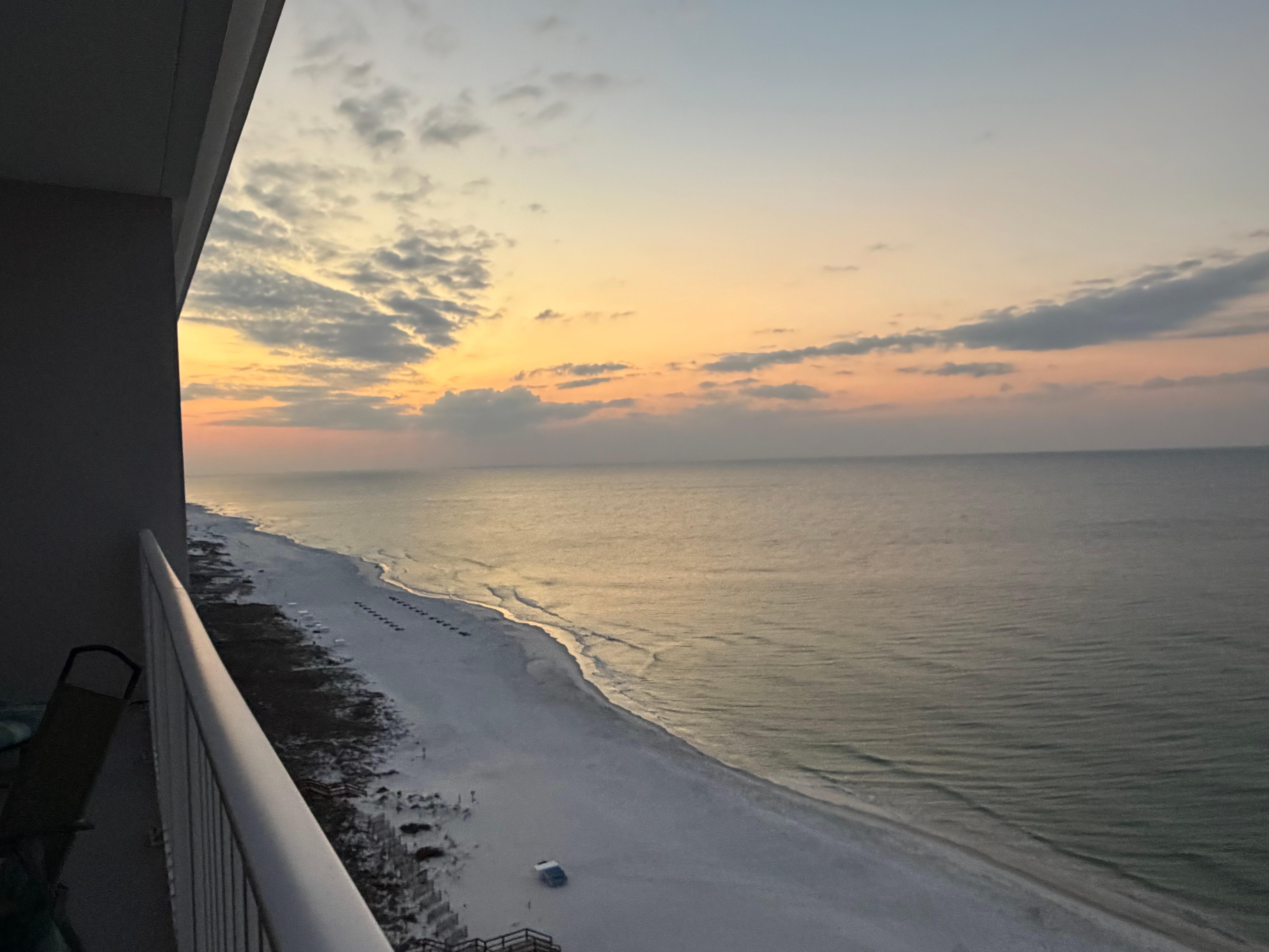 Sunrise from the fifteenth floor! 