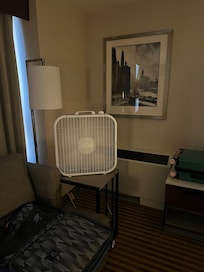 Box fan left in closet