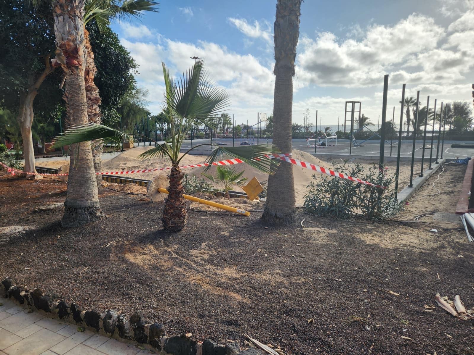 Work being done directly outside balcony