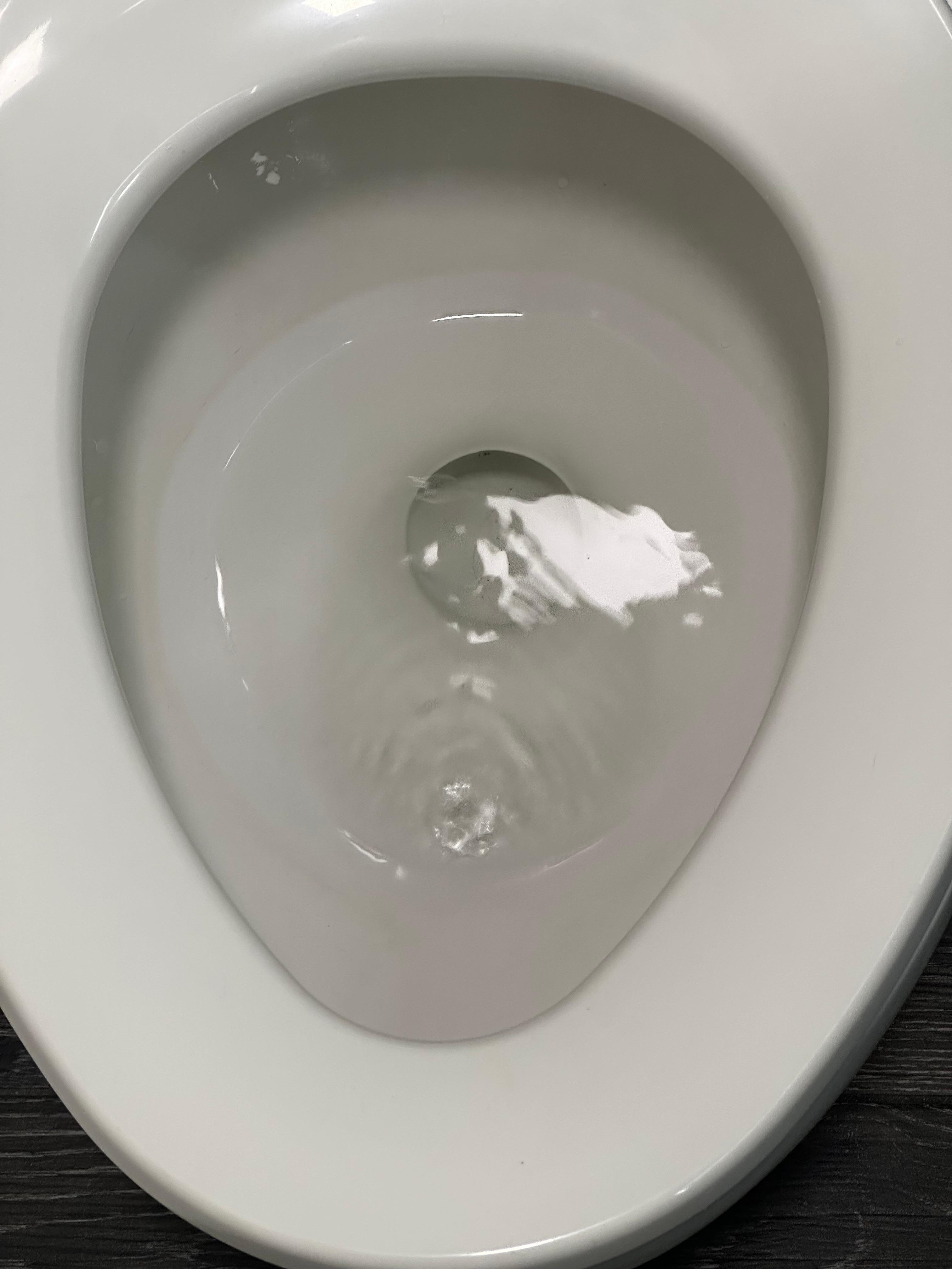 The toilet was not clean and had a ring around it