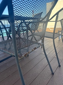 Sun deck. Chairs too rusty to sit on.