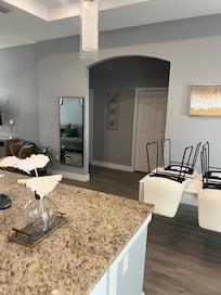 Great open layout for kitchen dining