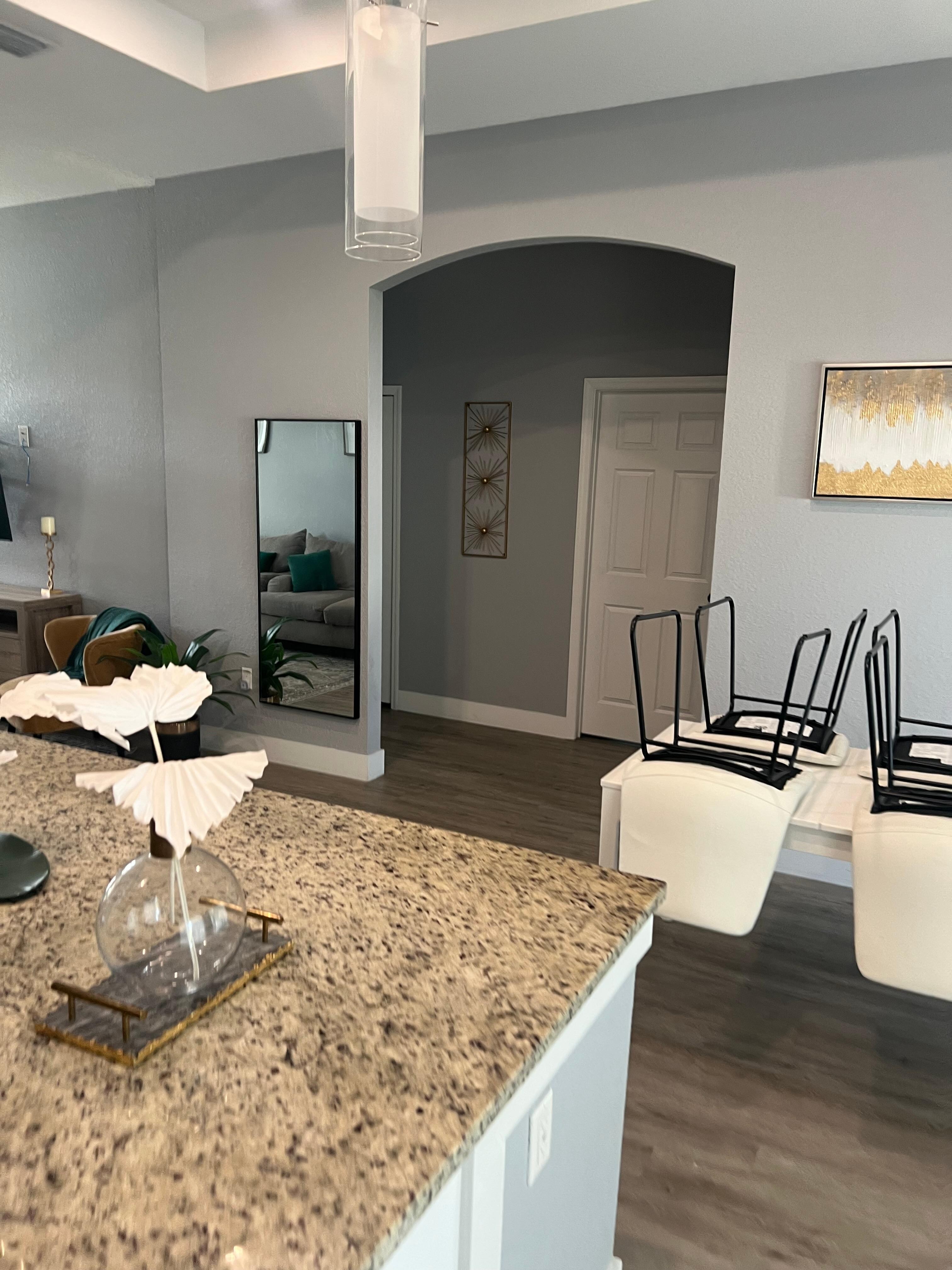 Great open layout for kitchen dining 