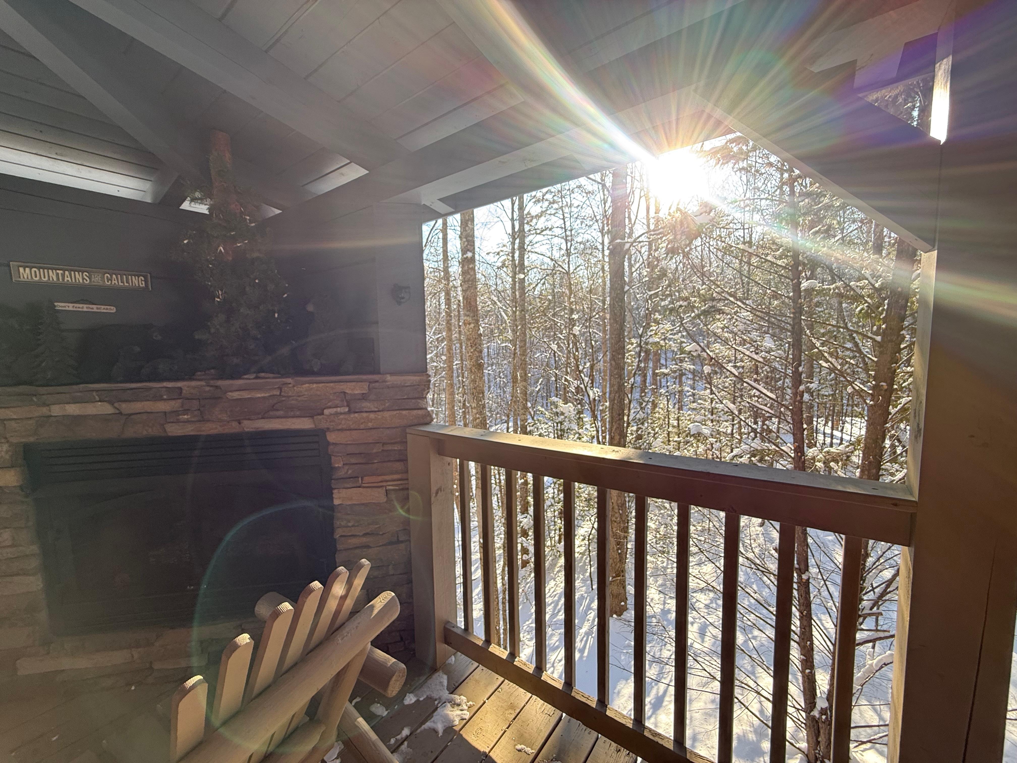 Outdoor fireplace was a great touch! 