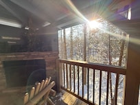 Outdoor fireplace was a great touch!