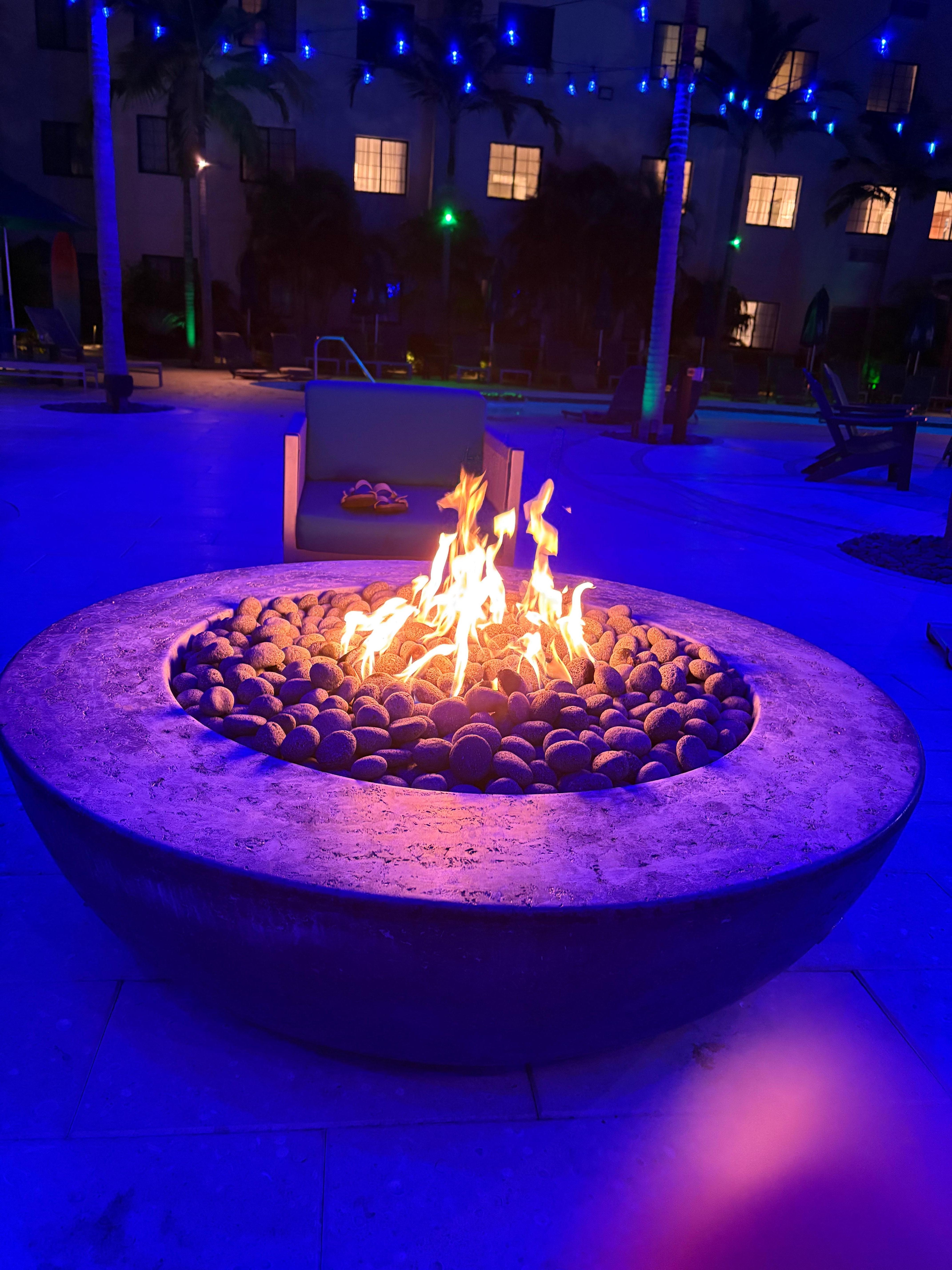 One of three fire pits 