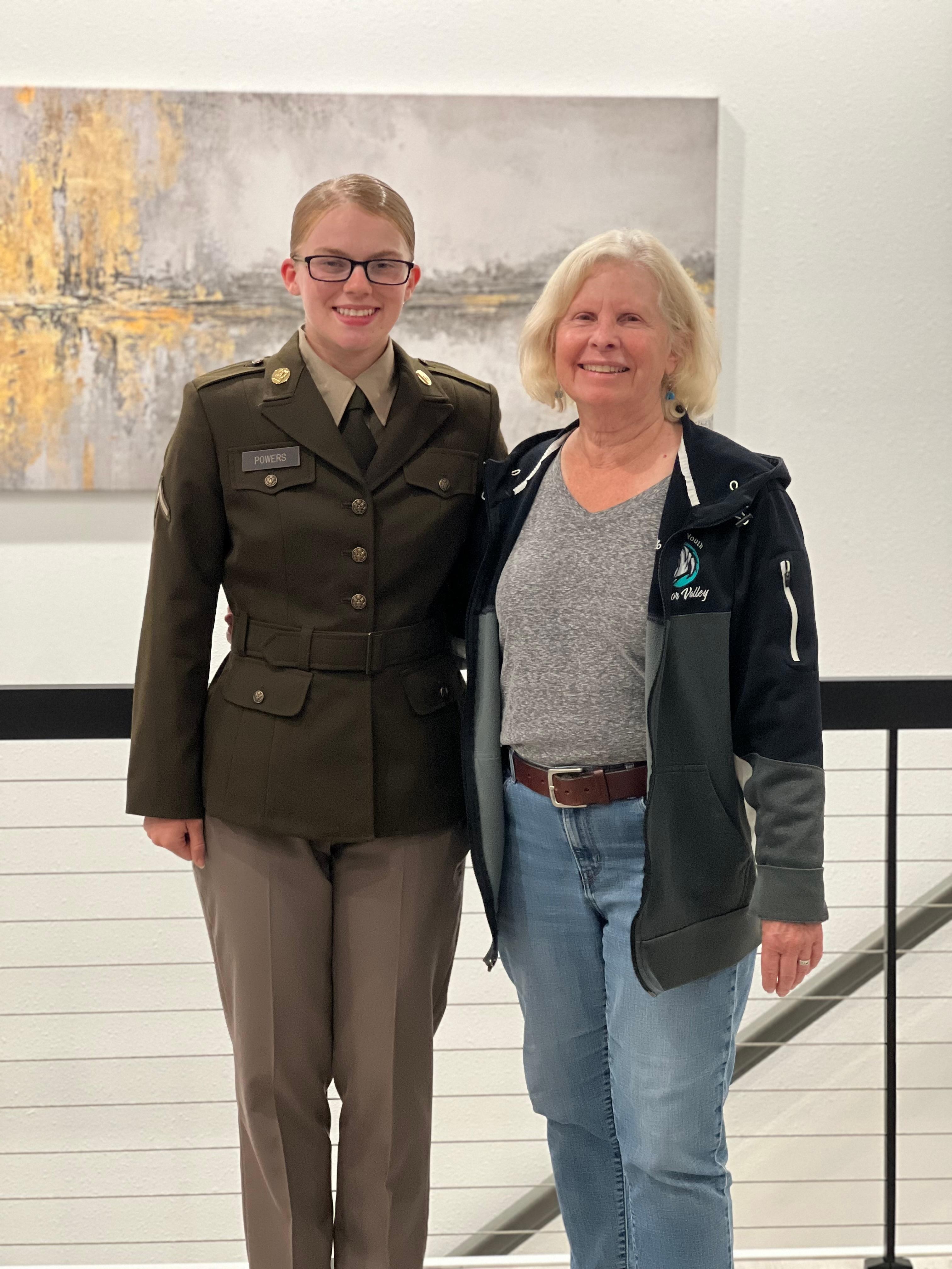 Soldier with her Aunt!