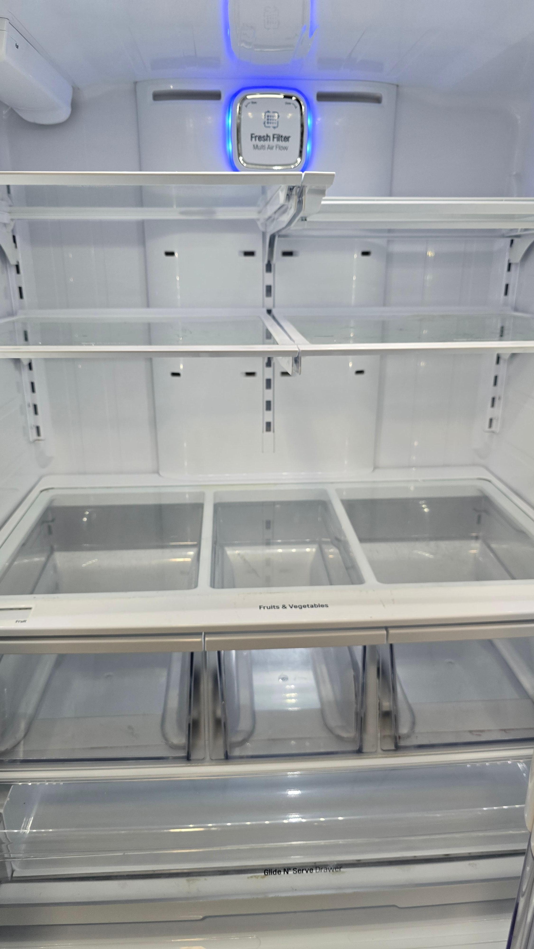 Dried food residue on the shelves