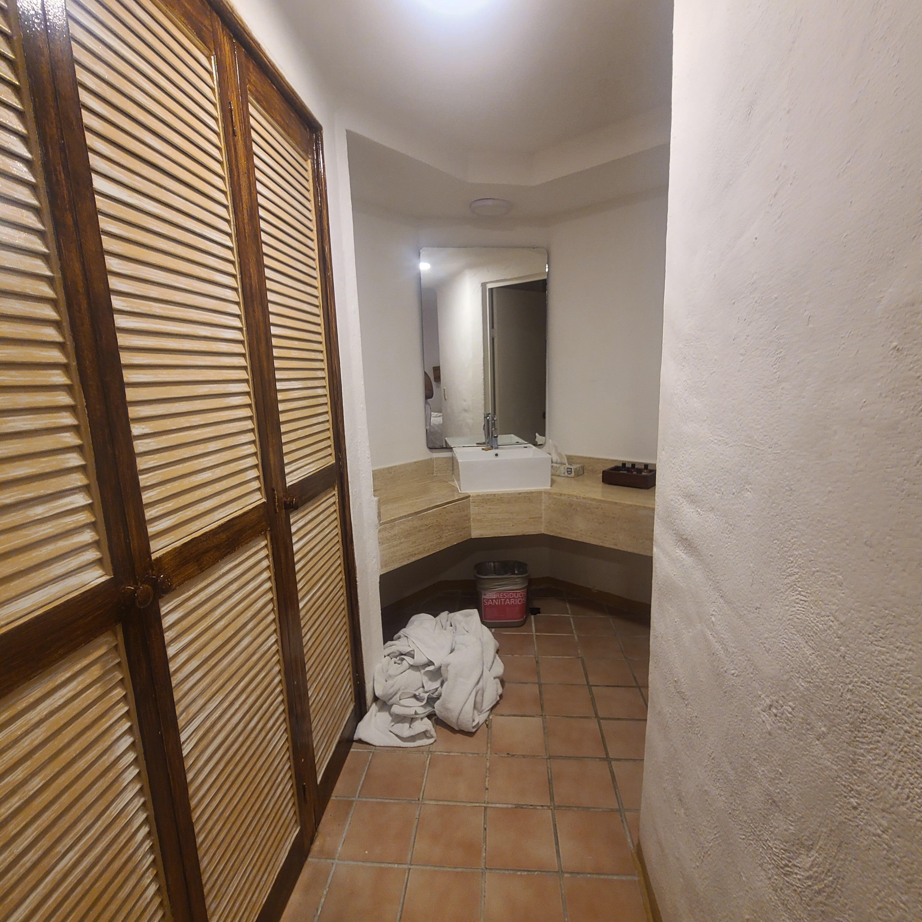 Sink and closet area