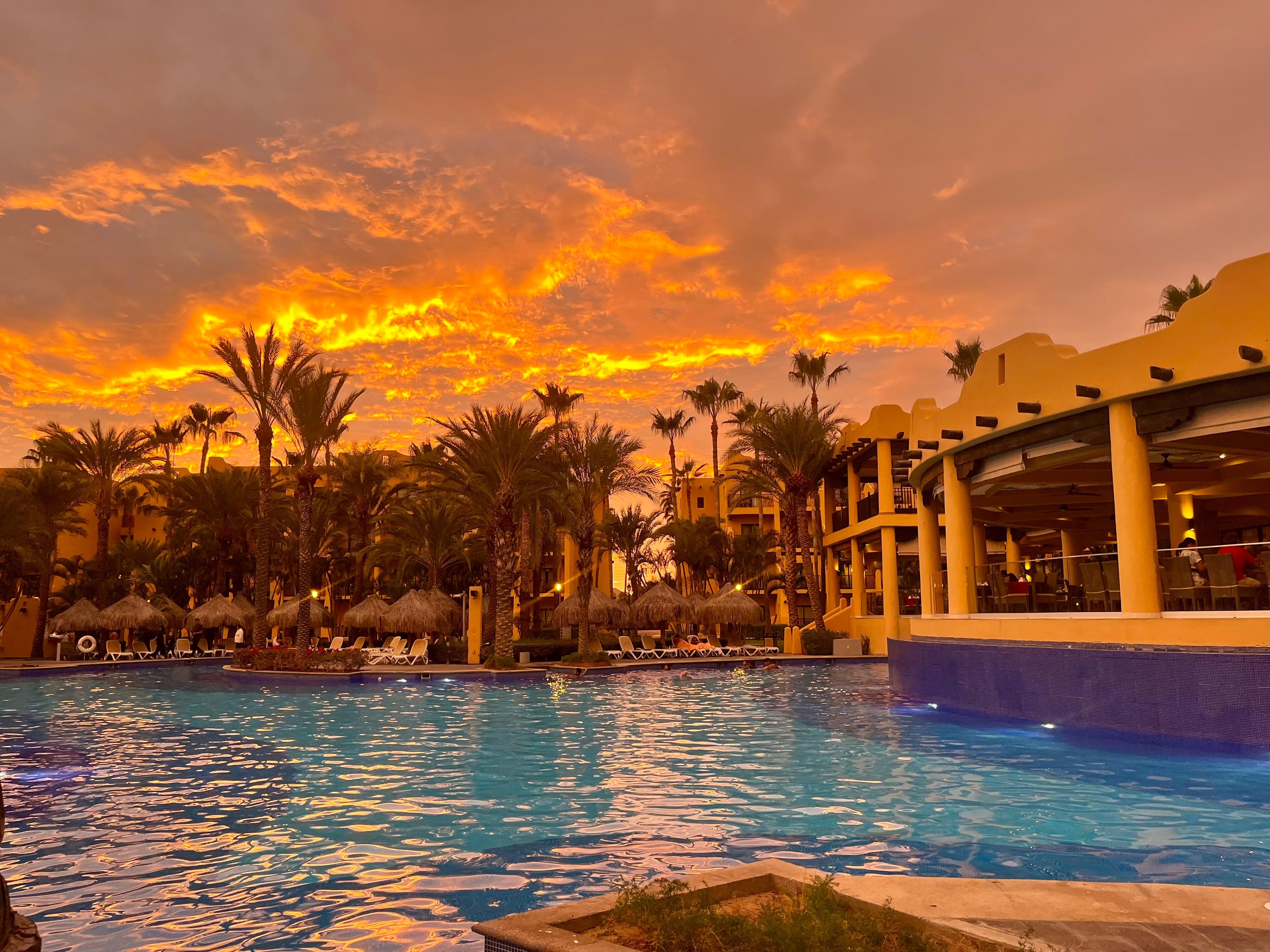 Sunset view from the steakhouse