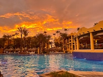 Sunset view from the steakhouse