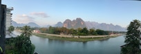 Panoramic shot from balcony ie. river is straight!