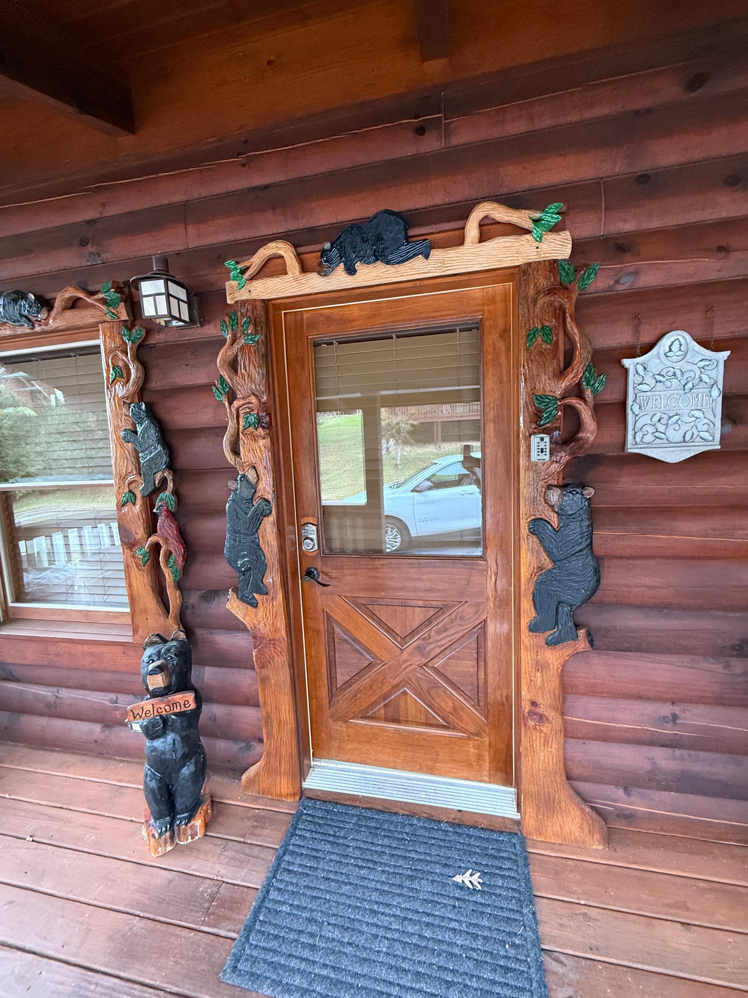 Loved the bear decorations on the outside!