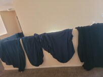 We had to hang bedding to dry because the sheets were dirty and dryer element was broken