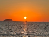 Sunset from catamaran