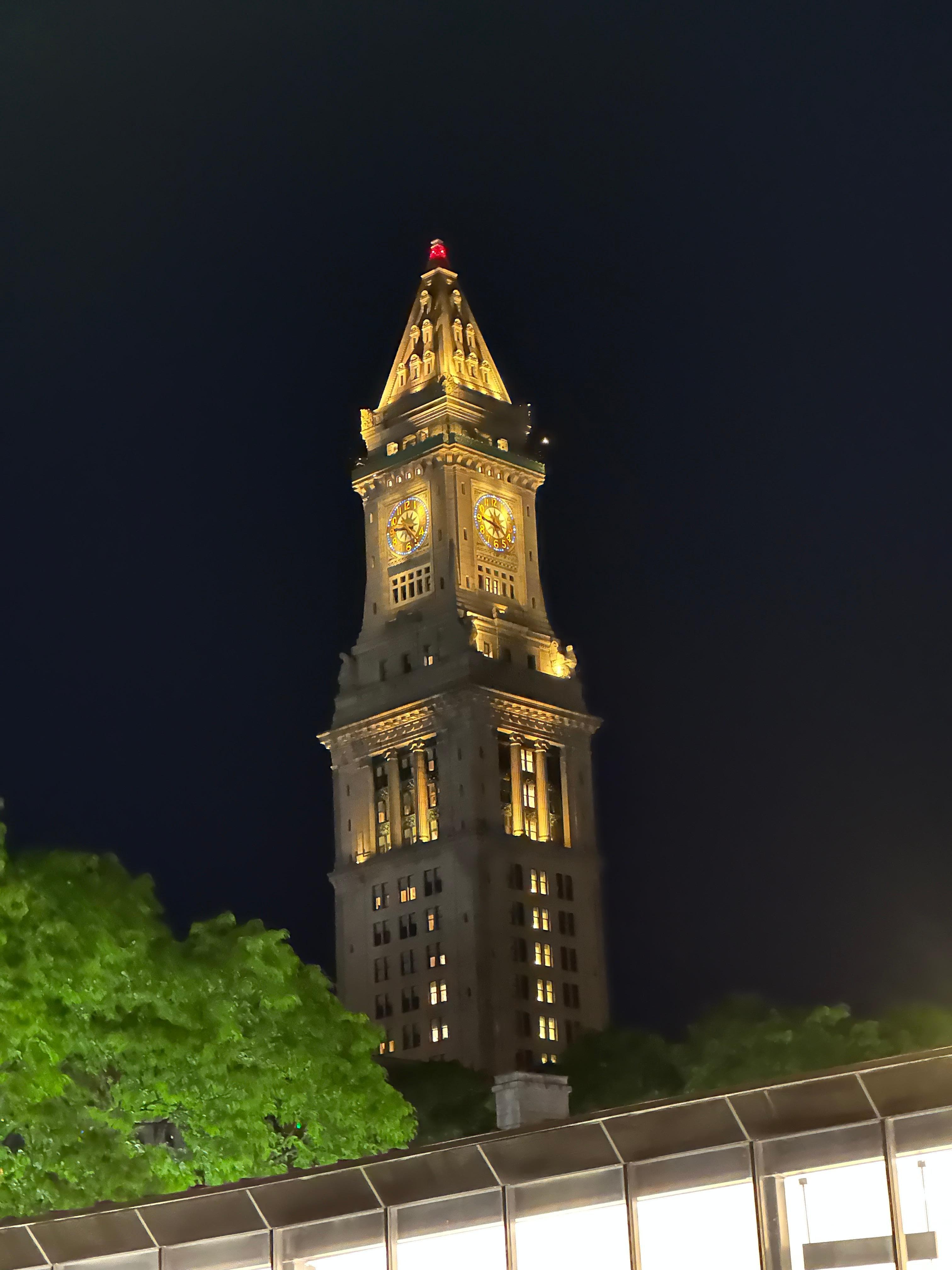 View from our room at night