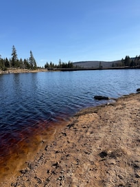 Der Oderteich, wenige Minuten von der Unterkunft entfernt.