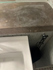 Counter in shower room