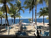 Beach view from the buffet restaurant.