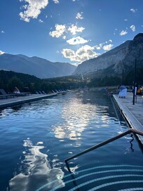 Evening at infinity pool
