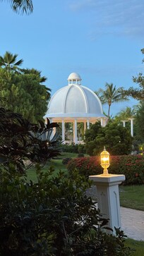 By the Hibachi Restaurant next door at Meliá sister resort