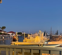 Boats near Mickey’s Bar and Grill- greatfood